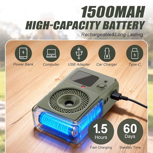 Dog Bark Deterrent Devices 2026 New Updated Anti Barking Device for Dogs Automatic Ultrasonic Bark Box with LED Screen, 50ft Range Wall-Mountable, Rechargeable Dog Silencer for Indoor Outdoor in Kuwait