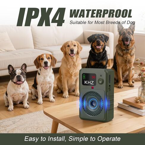 Dog Bark Deterrent Devices 2026 New Updated Anti Barking Device for Dogs Automatic Ultrasonic Bark Box with LED Screen, 50ft Range Wall-Mountable, Rechargeable Dog Silencer for Indoor Outdoor in Kuwait