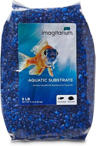 Imagitarium من Petco Aquarium Gravel Substrate أزرق داكن، 20 رطلاً. in Kuwait