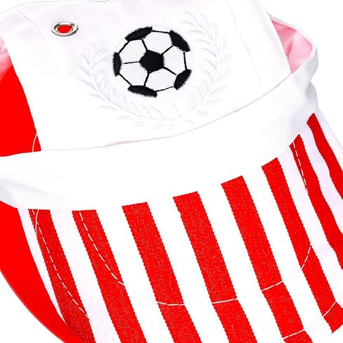 World Cup Football-Themed Dog Accessories: Triangular Bandana and hat Set. Breathable and Comfortable, Adjustable fit, Suitable for Small to Medium-Sized Pets for Outdoor Activities and photoshoots. in Kuwait
