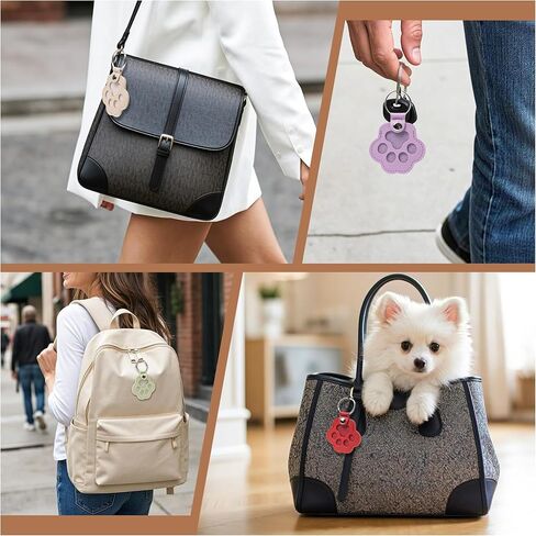 Bifeaw 12 Packs Learher Pet Hair Storage Keychain - Dog Cat Fur Memory Charm - Furever Keychain for Collecting Cat and Dog Hair in Kuwait