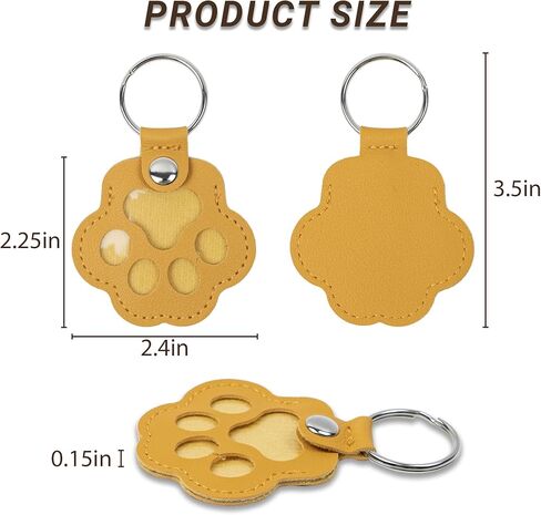 Bifeaw 12 Packs Learher Pet Hair Storage Keychain - Dog Cat Fur Memory Charm - Furever Keychain for Collecting Cat and Dog Hair in Kuwait