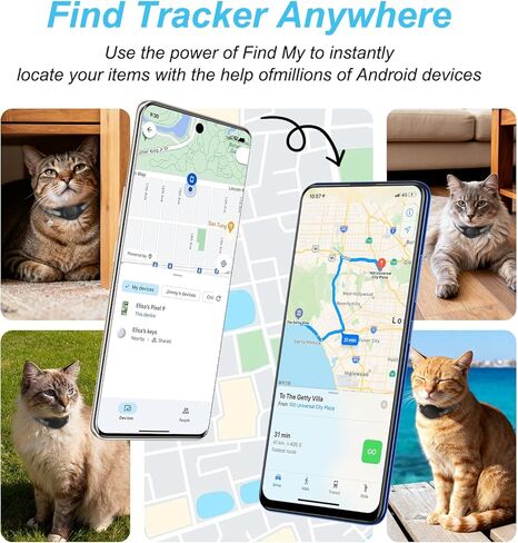 طوق تعقب القطط من Google Android، جهاز تعقب GPS صغير للقطط، أجهزة تعقب أنشطة الحيوانات الأليفة الذكية، بدون اشتراك، مكتشف معتمد لطوق القطط GPS، مضاد للفقد، علامة مكتشف للمركبات والحيوانات الأليفة والأطفال، حزمة واحدة in Kuwait