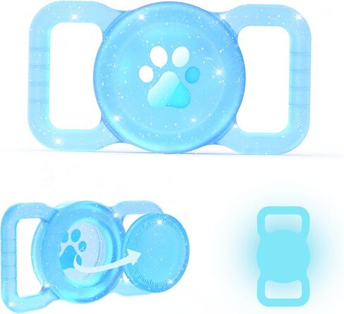SANKALA Waterproof Airtag Holder for Dog Collar, Lightweight & Durable Silicone Holder for Apple AirTag, Reinforced Anti-Lost, Signal Friendly, Universal Fit Collar Width (0.6-1.3 Inch) - Black in Kuwait