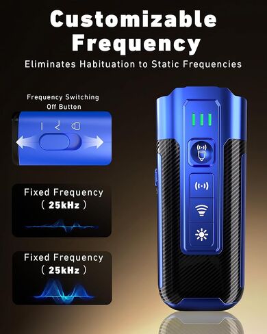 Dog Bark Deterrent Devices-Ultrasonic Anti Barking Device for Dogs with 50ft Range, Rechargeable No Barking Device for Own or Neighbor's Dogs, Portable Safe for Dogs/Humans | Indoor/Outdoor Use-Blue in Kuwait