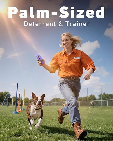 Dog Bark Deterrent Devices-Ultrasonic Anti Barking Device for Dogs with 50ft Range, Rechargeable No Barking Device for Own or Neighbor's Dogs, Portable Safe for Dogs/Humans | Indoor/Outdoor Use-Blue in Kuwait