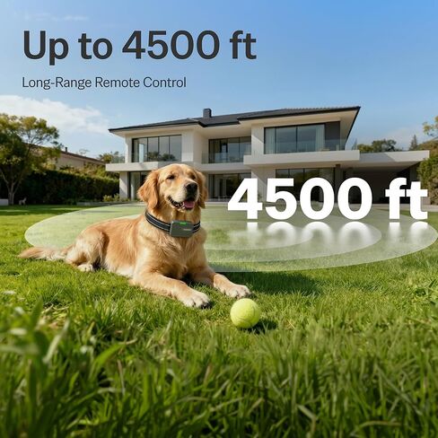 SafeShock (Latest Version) - Dog Shock Collar with Remote Control, 4500FT Range Shock Collar for Dogs & Training Collar, Waterproof, Beep & Vibration First, Rechargeable for Small Medium Large Dogs in Kuwait