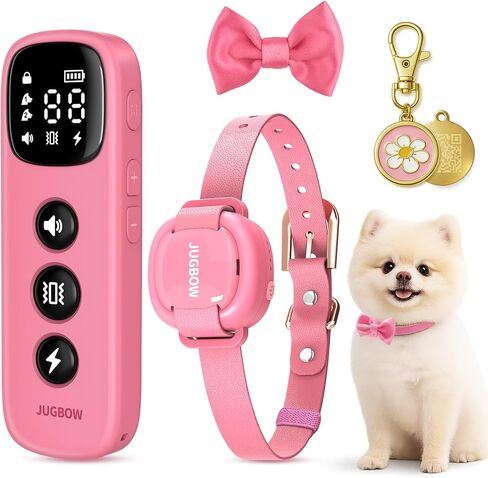 Shock Collar for Small Dogs - 4200FT Dog Training Collar with Remote for 5-30lbs Mini Small Dogs, IPX8-Waterproof Rechargeable E-Collar with Beep (1-9), Vibration(1-3), Safe Shock(0-16) in Kuwait