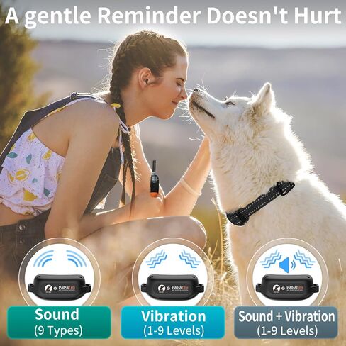 No Shock Dog Training Collar with Remote 3300ft Range, Strong Vibrating Dog Collar Beep and Vibrate Only, Waterproof & Rechargeable Vibration Collar for Small Medium Large Dogs - No Prongs in Kuwait