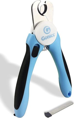 gonicc Dog & Cat Pets Nail Clippers and Trimmers - with Safety Guard to Avoid Overcutting, Free Nail File, Razor Sharp Blade - Professional Grooming Tool for Pets (for Large and Medium Dogs) in Kuwait