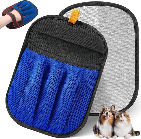 Pet Hair Removal Glove for Cats & Dogs, Upgraded Five-Finger Electrostatic Pet Hair Glove, Reusable Magic Brush Pet Hair Remover Tool for Laundry, Couch, Carpet, Car Seat in Kuwait