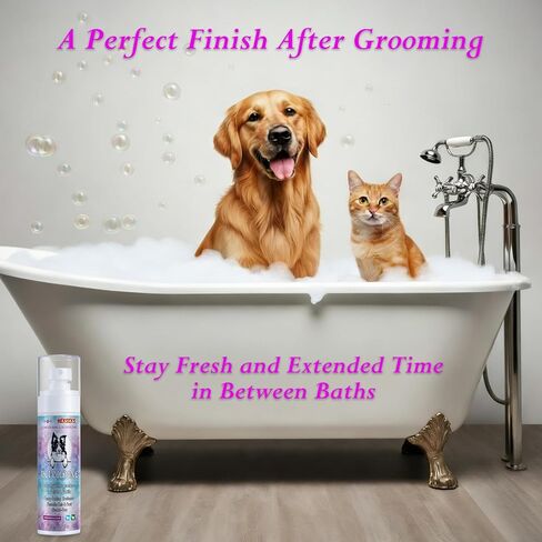 Dog Cologne Spray Long Lasting Baby Powder Scent Perfume Conditioner for Dogs Cats Grooming Smooth Hair Keep Fresh Smell Control Odors Reduce Static Detangles, Natural Non-Sticky 3.4 fl oz in Kuwait