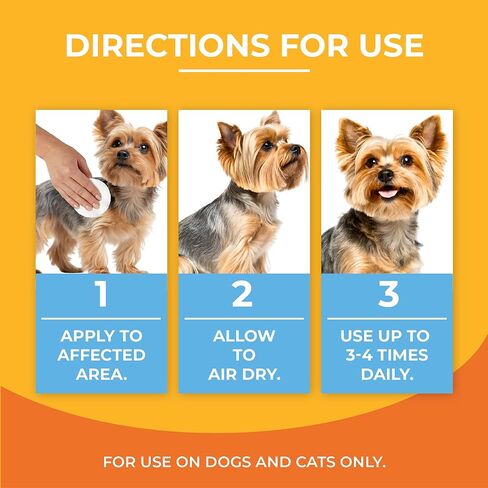 Paw Science 3% Chlorhexidine Wipes for Dogs and Cats - Cleansing Antiseptic, Antibacterial, Antifungal Wipes with Aloe for Skin Infections, Itchy Yeast Paws, Cat Acne in Kuwait
