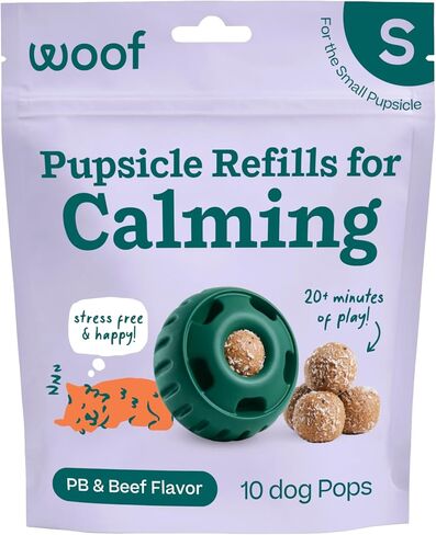 WOOF Pupsicle Refill Pops for Calming - Long-Lasting Refills for The Pupsicle Toy to Promote Calm - Calming Dog Treats - Magnesium for Dogs- Large Pops - 7 Count in Saudi Arabia