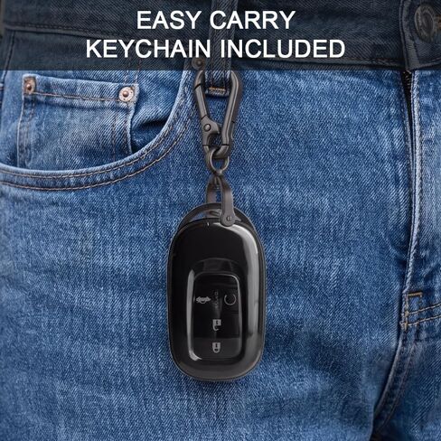 لغطاء Honda Key FOB ، 2pcs TPU Case Black Key FOB لـ Honda Civic Accord HR-V Pilot CR-V 2022 2023 2024 2025 مع حالة حماية سلسلة المفاتيح in Kuwait