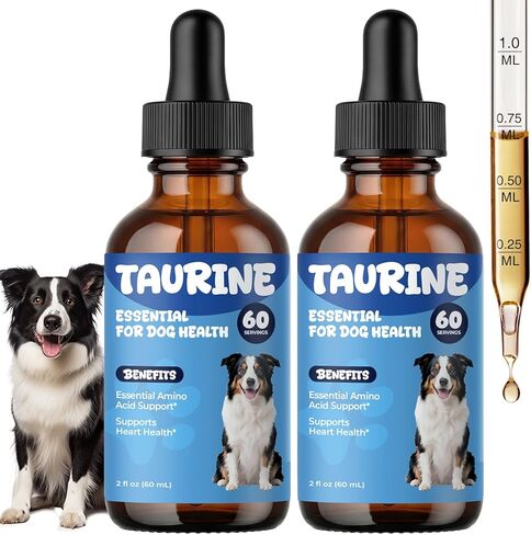 Taurine Supplement for Dogs Drops, Daily Amino Acid Liquid Drops for Heart Function, Muscle Support, Energy Balance & Physical Stability, 60 ml in Saudi Arabia