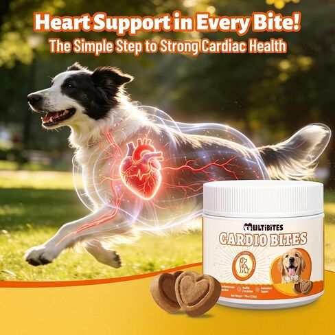 Dog Healthy Heart Supplements - Taurine for Dogs with CoQ10, L-Carnitine, Fish Oil, Vitamins - Supports Cardio & Cardiovascular Health, Antioxidant Support, 7.76 oz in Kuwait