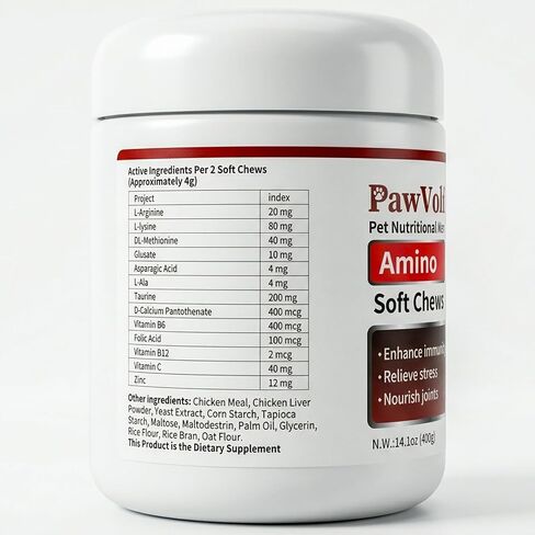 Amino Acids for Dogs,Dog Vitamins and Supplements, Support Immunity, Digestion, Skin & Coat, Muscle Health, Contains Lysine, DL-Methionine and Taurine in Kuwait