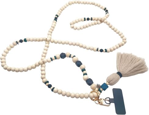 Pi Origin - IVORY Collection | Trendy cellular phone lanyard with universal Connector for phone cover (One Size, ivory/Spodumène kunzite) in Kuwait