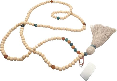 Pi Origin - IVORY Collection | Trendy cellular phone lanyard with universal Connector for phone cover (One Size, ivory/Spodumène kunzite) in Kuwait