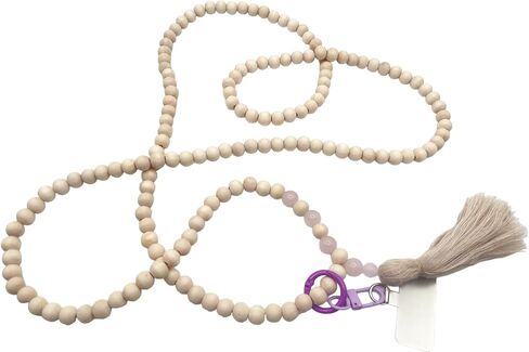 Pi Origin - IVORY Collection | Trendy cellular phone lanyard with universal Connector for phone cover (One Size, ivory/Spodumène kunzite) in Kuwait