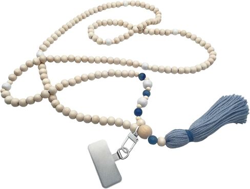 Pi Origin - IVORY Collection | Trendy cellular phone lanyard with universal Connector for phone cover (One Size, ivory/Spodumène kunzite) in Kuwait