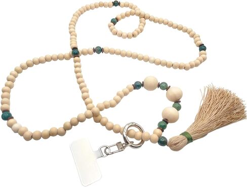 Pi Origin - IVORY Collection | Trendy cellular phone lanyard with universal Connector for phone cover (One Size, ivory/Spodumène kunzite) in Kuwait