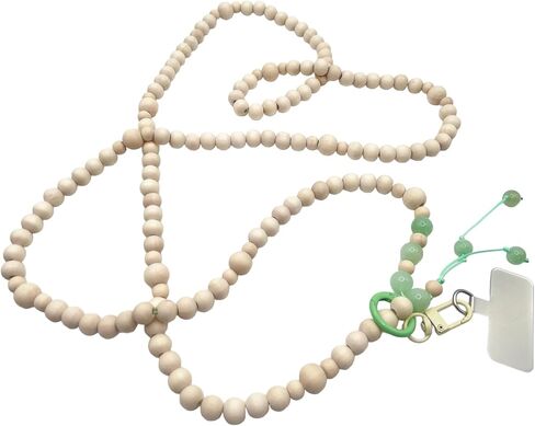 Pi Origin - IVORY Collection | Trendy cellular phone lanyard with universal Connector for phone cover (One Size, ivory/Spodumène kunzite) in Kuwait
