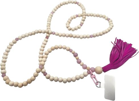 Pi Origin - IVORY Collection | Trendy cellular phone lanyard with universal Connector for phone cover (One Size, ivory/Spodumène kunzite) in Kuwait