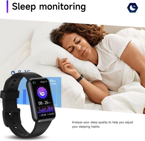 أجهزة تتبع اللياقة البدنية، مراقب معدل ضربات القلب والأكسجين في الدم، شاشة OLED مقاس 1.47 بوصة، عداد خطوات السعرات الحرارية، ساعات نشاط عداد الخطوات، شريط ذكي لمراقبة الصحة على مدار الساعة طوال أيام الأسبوع (أسود) in Kuwait