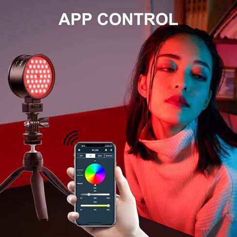 ضوء فيديو RGB، ضوء كاميرا LED مزدوج الجوانب RGB + ثنائي اللون، إضاءة LED قابلة لإعادة الشحن 3000 مللي أمبير في الساعة CRI 97+، 2700K-6500K، RGB 0-360 ضوء فيديو مزدوج الوجهين بالألوان الكاملة للتصوير الفوتوغرافي ومدونات الفيديو in Saudi Arabia