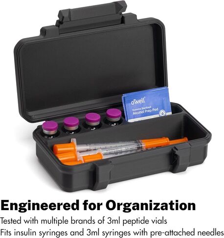 3ml Vial, Syringe, and Skin Wipe Case | Fridge and Freezer Safe for Travel and Fridge Organization in Kuwait