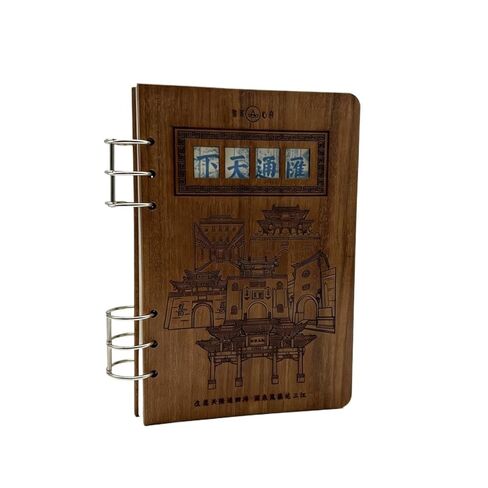 Hand-carved Sculptures, Bamboo Notebook Set, Engraved Style Wooden Journal with Loose-Leaf Binder, 3 Sizes Retro Travel Diary for Home Office Gift(Trumpet) in Kuwait