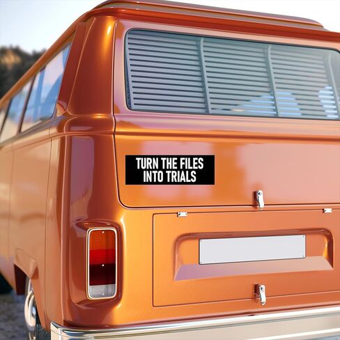 Turn the Files into Trials Sticker Large 3x9 No Cover-Up Stickers in Kuwait