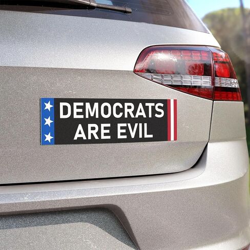 Democrats are Evil Sticker 2x6 Anti Liberal Woke Sucks Stickers in Kuwait