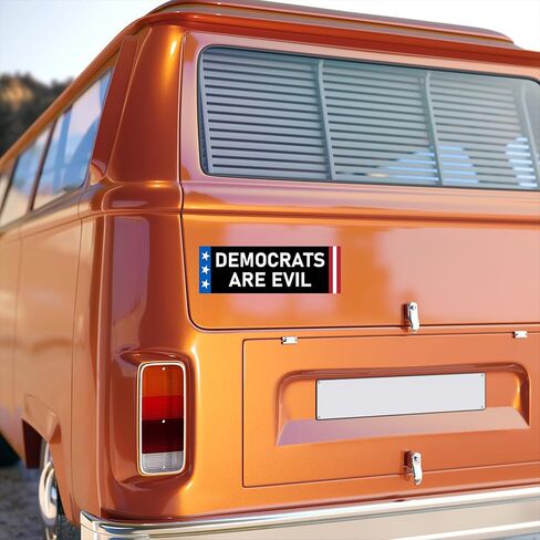 Democrats are Evil Sticker 2x6 Anti Liberal Woke Sucks Stickers in Kuwait