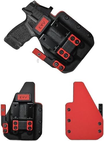 IWB Gun Holster للحمل المخفي - يناسب Kimber CDS9 | حافظات مسدس كيديكس المصنوعة يدويًا من الجلد الهجين مع مجموعة مخالب مخصصة | حافظات EYV in Kuwait