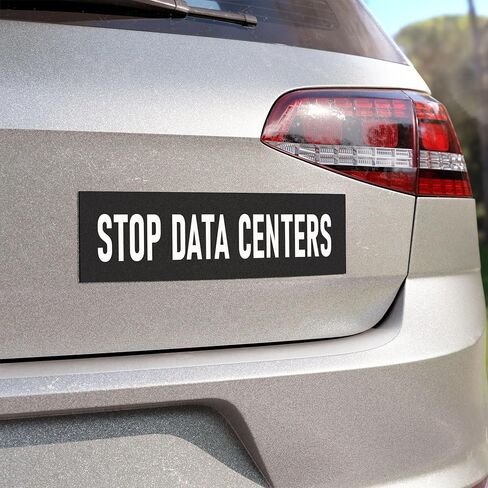 Stop Data Centers Sticker Large 3x9 Protest AI Stickers in Kuwait