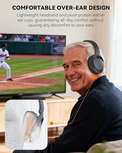 ANSTEN 【𝟐𝟎𝟐𝟒 𝐔𝐩𝐠𝐫𝐚𝐝𝐞𝐝】 Wireless Headphones for TV Watching with Digital Optical RCA AUX 2.4GHz Transmitter Charging Dock, 5 Sound Modes, 𝐁𝐚𝐥𝐚𝐧𝐜𝐞 Control, 𝐍𝐨 𝐀𝐮𝐝𝐢𝐨 𝐋𝐚𝐠 in Saudi Arabia