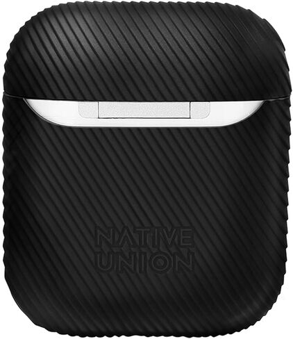حافظة جلدية أصلية من Native Union لأجهزة AirPods - حافظة جلدية إيطالية أصلية مغلفة بالكامل يدويًا - تدعم الشواحن اللاسلكية - متوافقة مع AirPods Gen 1 & Gen 2 (كحلي) in Kuwait