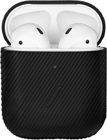 حافظة جلدية أصلية من Native Union لأجهزة AirPods - حافظة جلدية إيطالية أصلية مغلفة بالكامل يدويًا - تدعم الشواحن اللاسلكية - متوافقة مع AirPods Gen 1 & Gen 2 (كحلي) in Kuwait