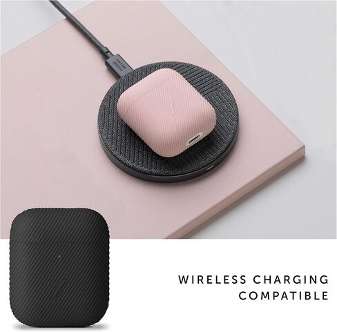 حافظة جلدية أصلية من Native Union لأجهزة AirPods - حافظة جلدية إيطالية أصلية مغلفة بالكامل يدويًا - تدعم الشواحن اللاسلكية - متوافقة مع AirPods Gen 1 & Gen 2 (كحلي) in Kuwait