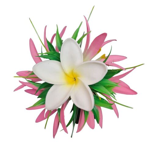Moana Hair Clip Hawaiian Flower Hairpiece Beach Lilo Blossom Hair Accessory for Women Large Adult Hair Clip Granchos Para el cabello Realistic Luau Hula Orchid Hair Barrette by Aviella Aloha in Kuwait