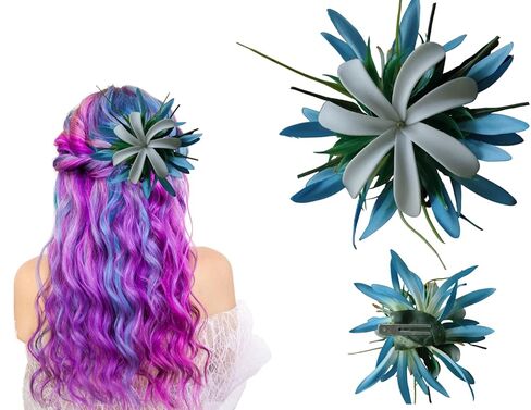 White Tahitian Tiare Tropical Aloha Flower Hair Clip for Women Luau Hula Costume Beach Tiki Party Hair Accessory in Kuwait