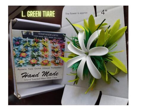 White Tahitian Tiare Tropical Aloha Flower Hair Clip for Women Luau Hula Costume Beach Tiki Party Hair Accessory in Kuwait