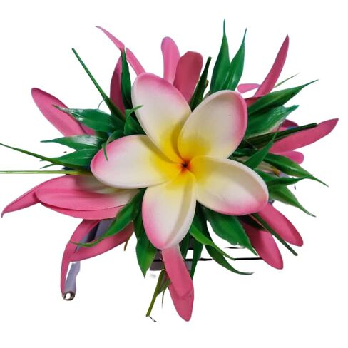 Moana Hair Clip Hawaiian Flower Hairpiece Beach Lilo Blossom Hair Accessory for Women Large Adult Hair Clip Granchos Para el cabello Realistic Luau Hula Orchid Hair Barrette by Aviella Aloha in Kuwait