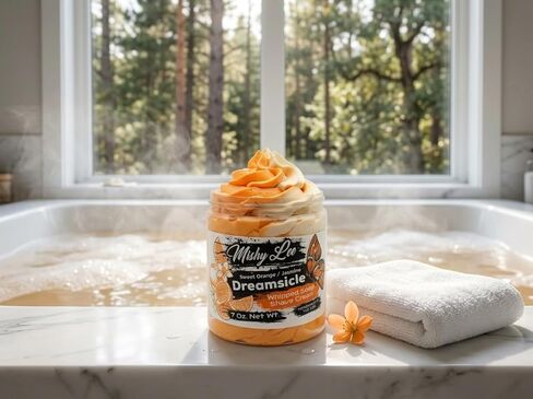 Dreamsicle Orange and Jasmine Whipped Soap and Shave Cream, Paraben-Free, Sensitive Skin, Moisturizing - 20 Oz. in Kuwait