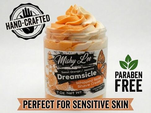 Dreamsicle Orange and Jasmine Whipped Soap and Shave Cream, Paraben-Free, Sensitive Skin, Moisturizing - 20 Oz. in Kuwait