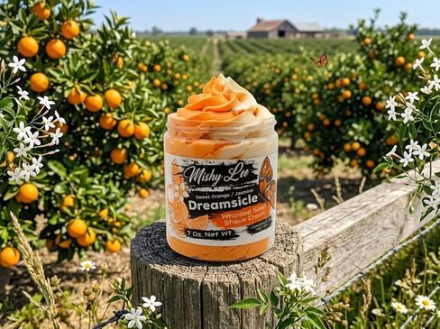 Dreamsicle Orange and Jasmine Whipped Soap and Shave Cream, Paraben-Free, Sensitive Skin, Moisturizing - 20 Oz. in Kuwait