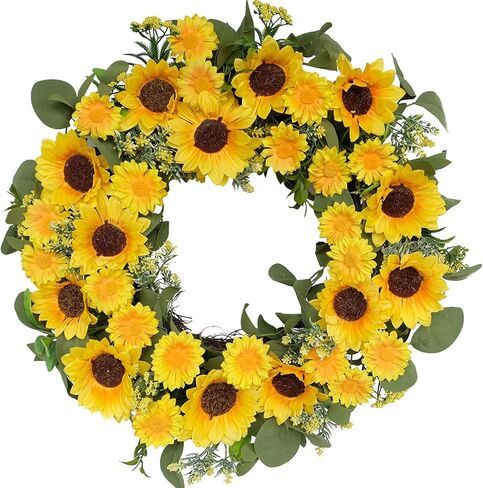 Bibelot 20 Inch Lavender Wreath for Front Door Greenery Leaves Wreath for All Seasons Indoor Outdoor Floral Wreath for Wedding Party Home Decor in Kuwait
